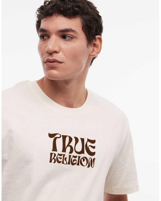 True Religion Natural Logo Buddha Face T-shirt for men