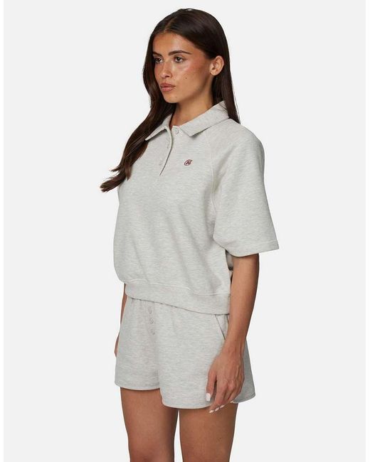 Good For Nothing Gray Monogram Collection Short Sleeve Sweatshirt