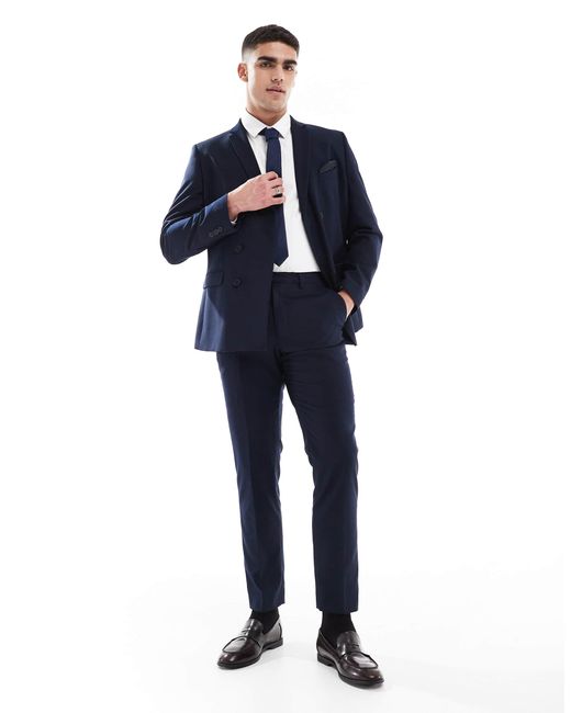 French Connection Blue French Connection Formal Suit Pants for men