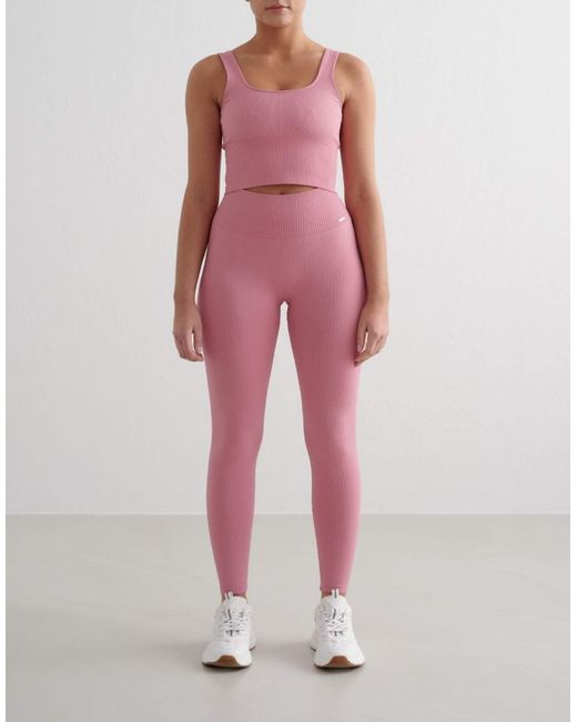 Petite - legging côtelé sans coutures - vieux Aim'n en coloris Pink