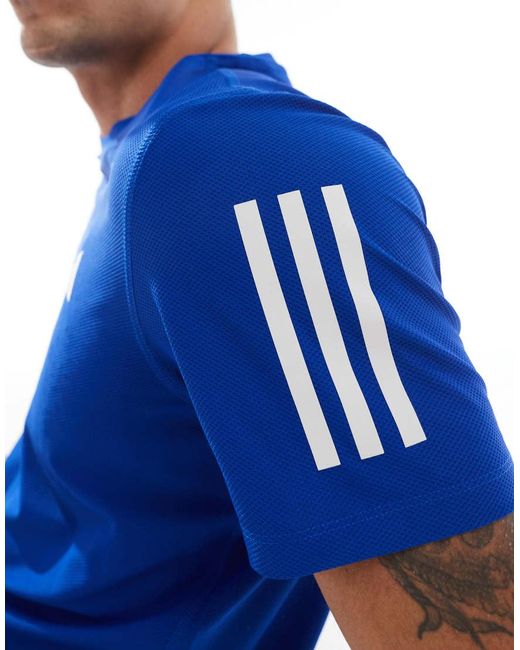 Adidas Originals Blue Adidas Running Own The Run T-shirt for men