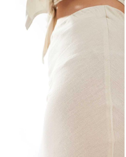 esmé studios White Esmee Exclusive Tie Front Maxi Beach Skirt