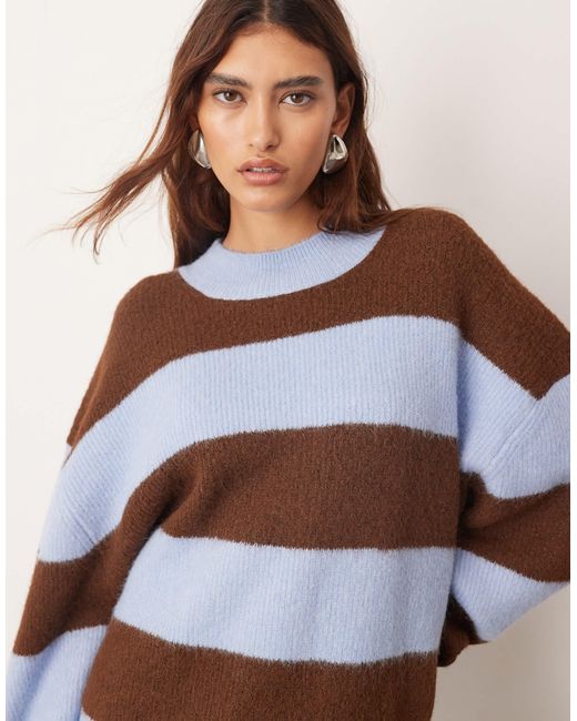 Pull oversize ras ARRANGE en coloris Brown