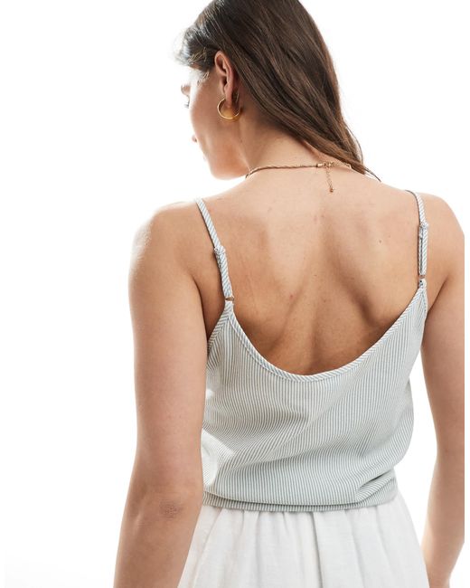 ONLY White Knot Front Cropped Vest