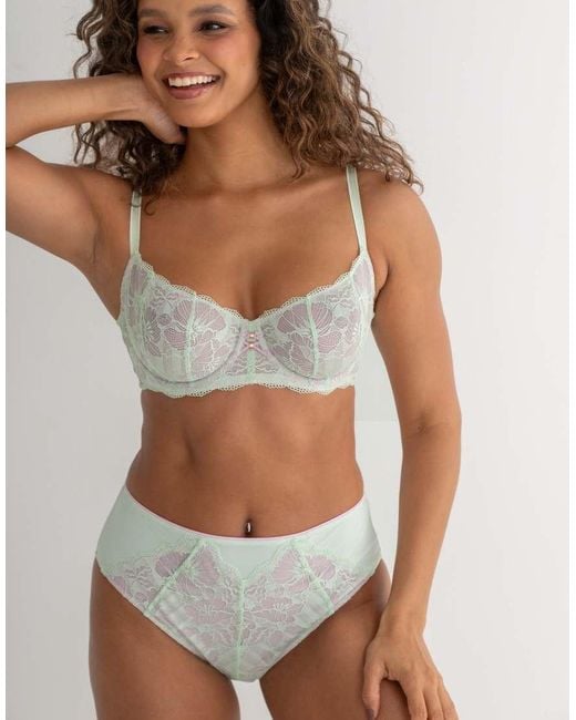 Pour Moi Brown Atelier Lace Non-Padded Underwired Balcony Bra B-G