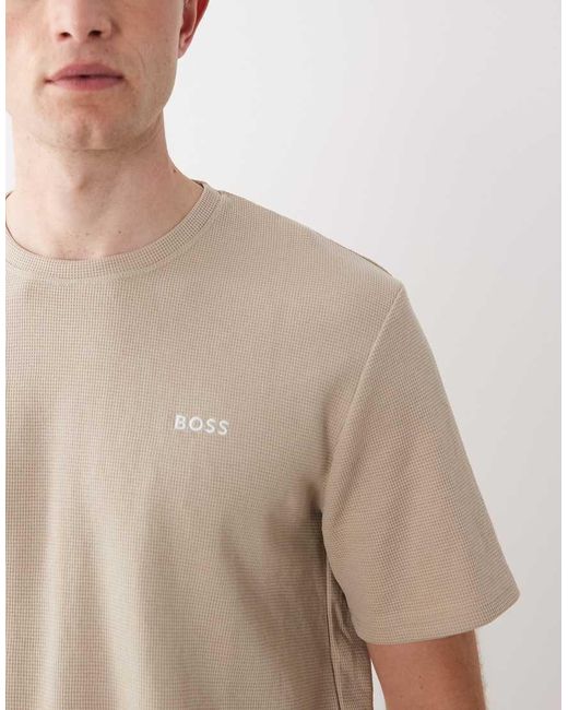 Boss Natural Waffle Co-ord Lounge T-shirt for men