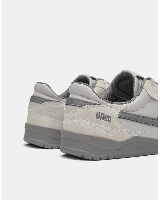 Pull&Bear White Retro Trainers for men