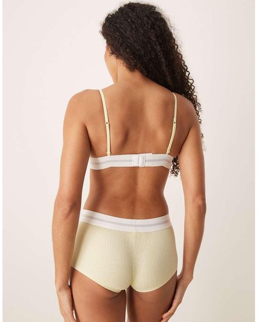 Calvin Klein Triangel Bh Zonder Voering Van Geribbeld Modal in het Brown