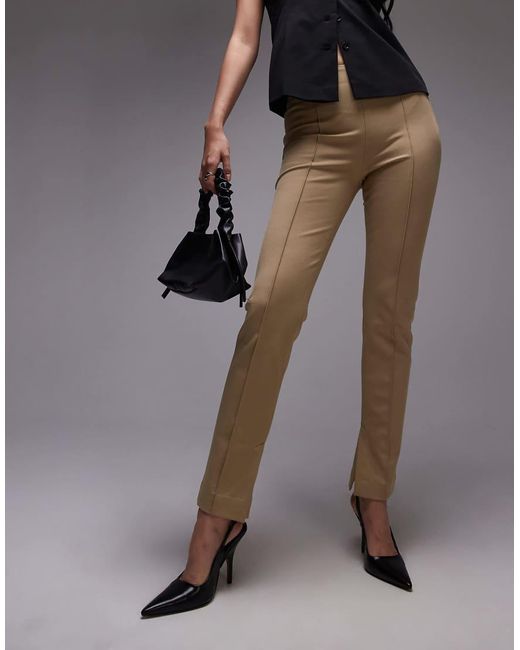 Pantaloni Elasticizzati Slim Con Zip Sul Fondo di ARKET in Gray
