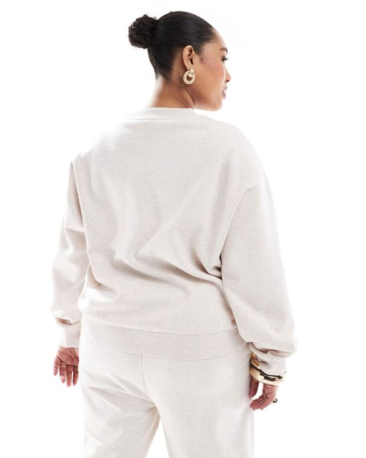 ASOS White Asos Design Curve Embroidered Auckland Graphic Sweat