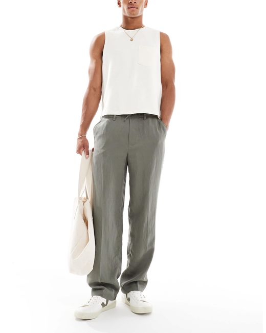 Jack & Jones Green Lightweight Drawstring Trouser for men