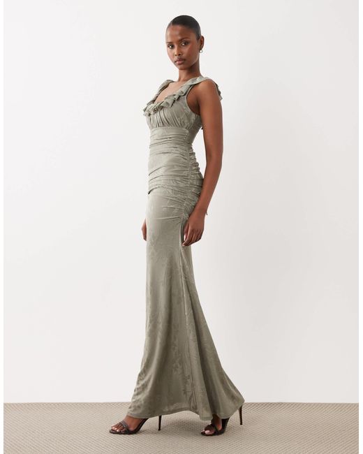 ASOS White – devoré-maxikleid