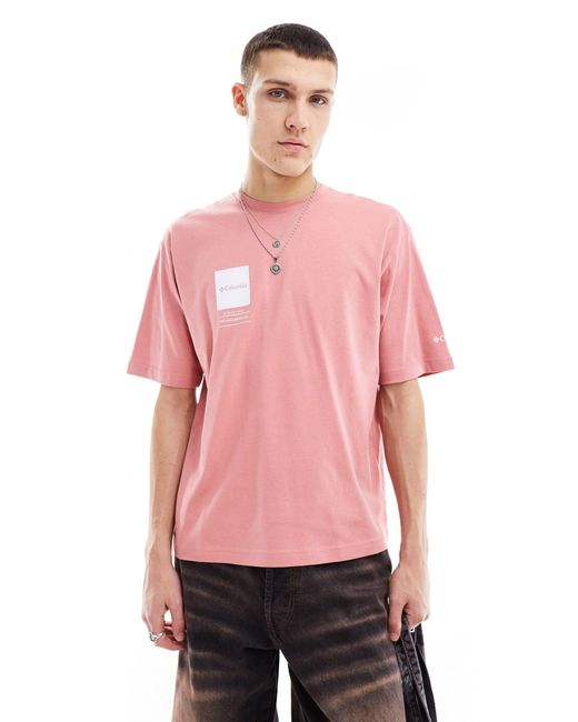 Columbia Pink Barton Springs Ii Oversized T-shirt for men