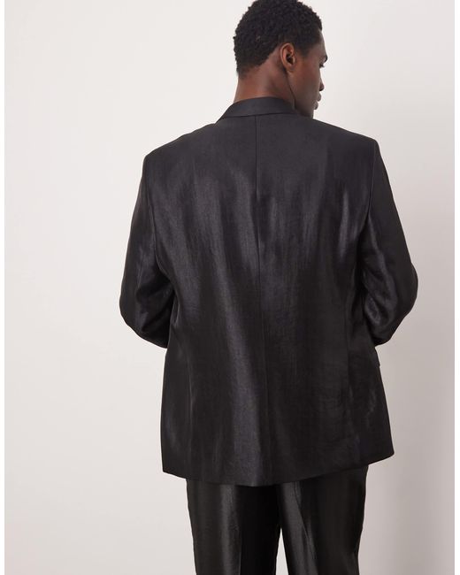 ASOS – zweireihige regular fit anzugjacke in Blue für Herren