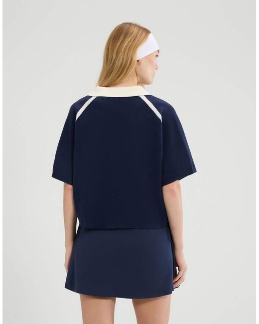 Ellesse Blue Brunelli Short Sleeve Knitted Polo
