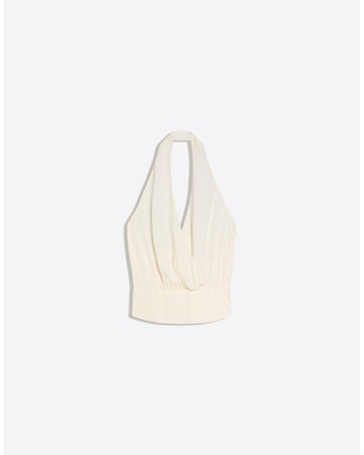 Bershka Blue Crossover Halter Top