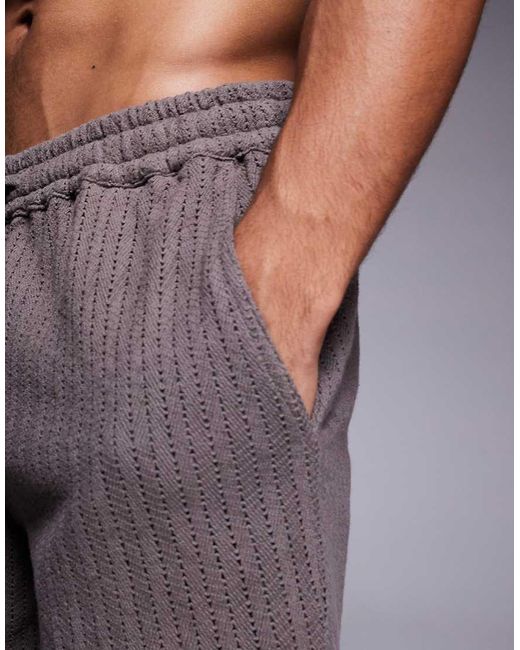 South Beach Blue Knitted Beach Short for men