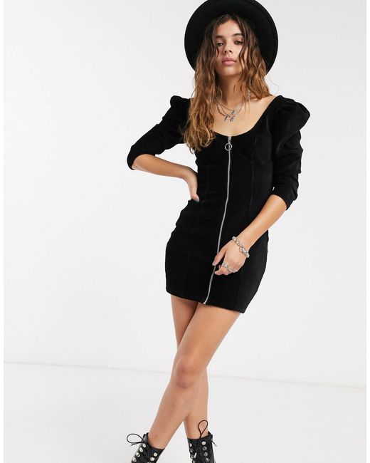 bershka velvet dress