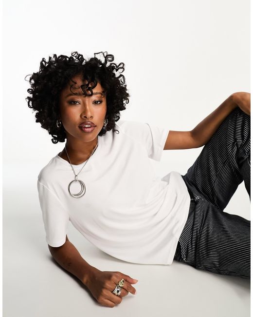 Object White Premium Slinky Touch T-Shirt