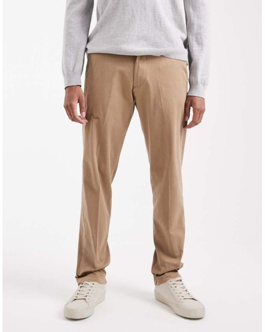 Jack & Jones Blue Front Pleat Tapered Loose Chinos for men
