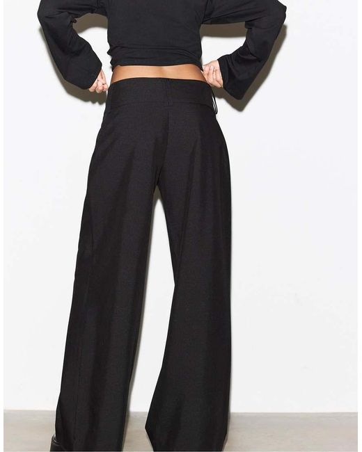 Stradivarius Black Smart Trousers With A Waistband