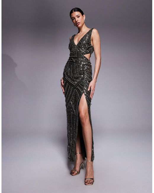 black off the shoulder satin dress Aurora Sky Off-Shoulder Tie Maxi Dress Satin Black