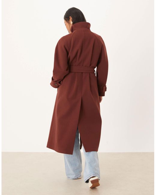 ASOS Red Asos design petite – eleganter longline-trenchcoat