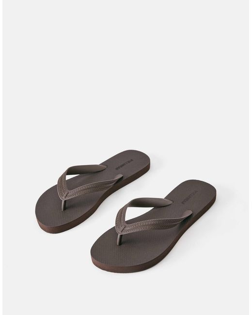 Pull&Bear Brown – flache sandalen
