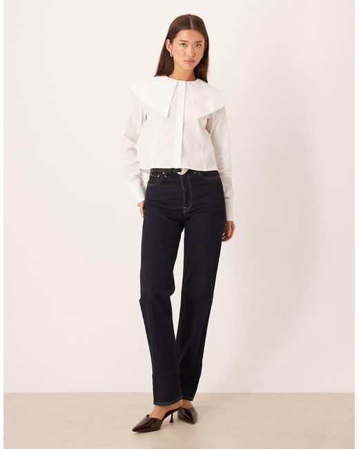 Glamorous White Oversized Collar Shirt