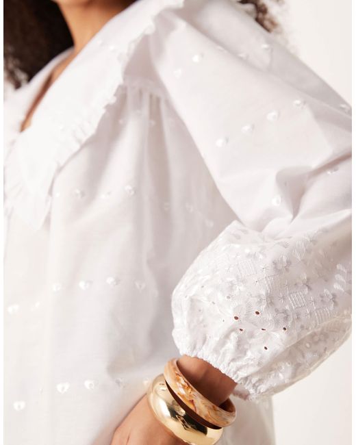 ASOS White – langärmeliges mini-hemdkleid
