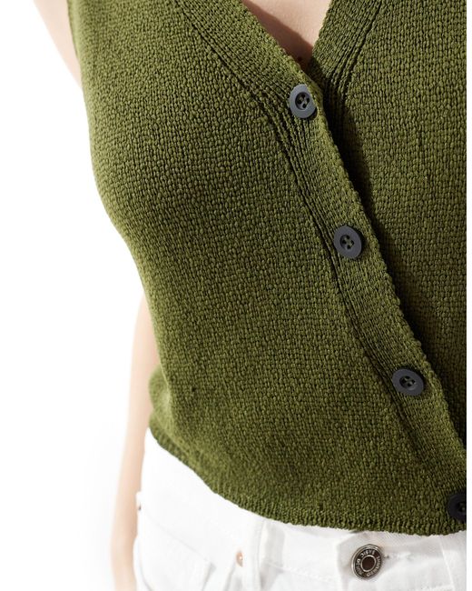 ASOS Green Asymmetric Waistcoat