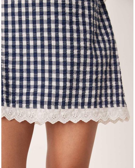 ASOS Natural Slash Neck Mini Sundress With Sculpted Bust And Eyelet Hem