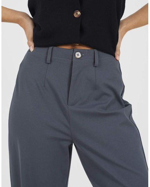 Brave Soul Blue Straight Leg Jersey Trousers