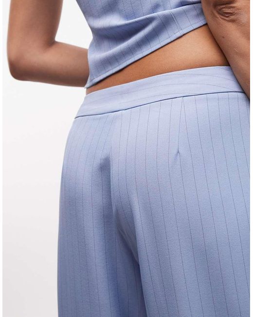 Collusion Blue Fit And Flare Pants