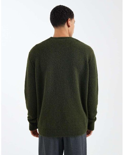 ASOS Green Relaxed Knitted Crew Neck Jumper for men