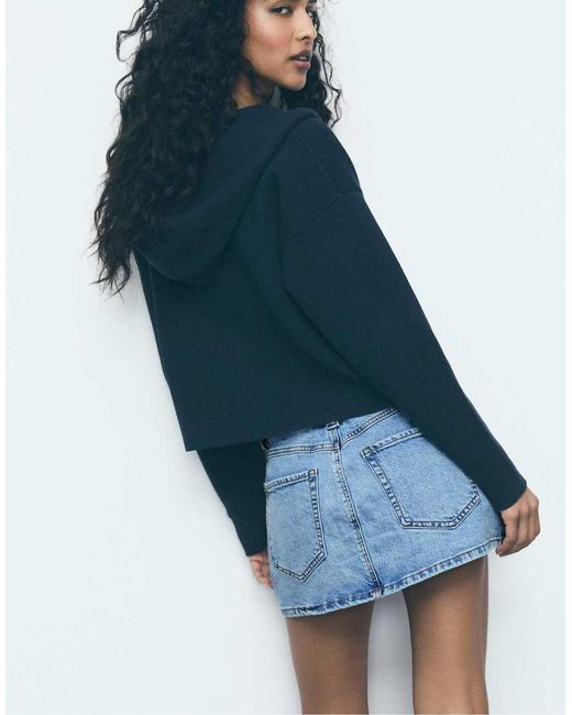 Stradivarius Pink D62 Denim Skort