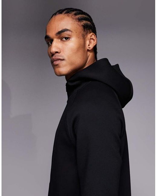 4505 Blue Performance Zip Up Hoodie With Zip Pockets for men