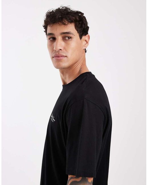 Jack & Jones Black T-shirt With Script Logo for men