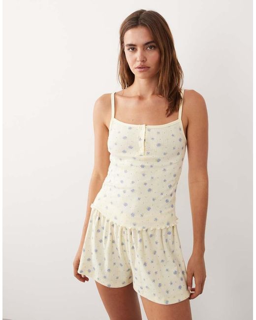 ASOS Natural Mix And Match Pointelle Pyjama Cami