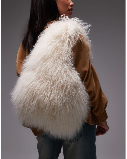 Sac oversize effet tatar en imitation peau Urbancode en coloris Brown