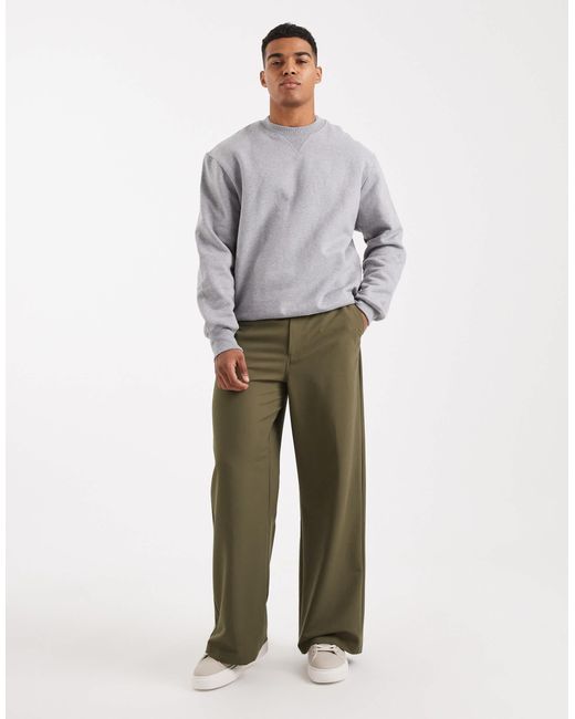 Collusion Gray Tailored Relaxed Pants for men