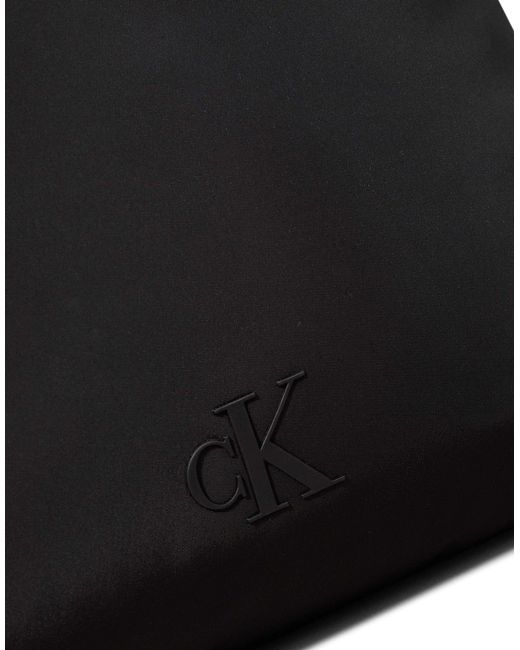 Calvin Klein – flache umhängetasche in Black für Herren