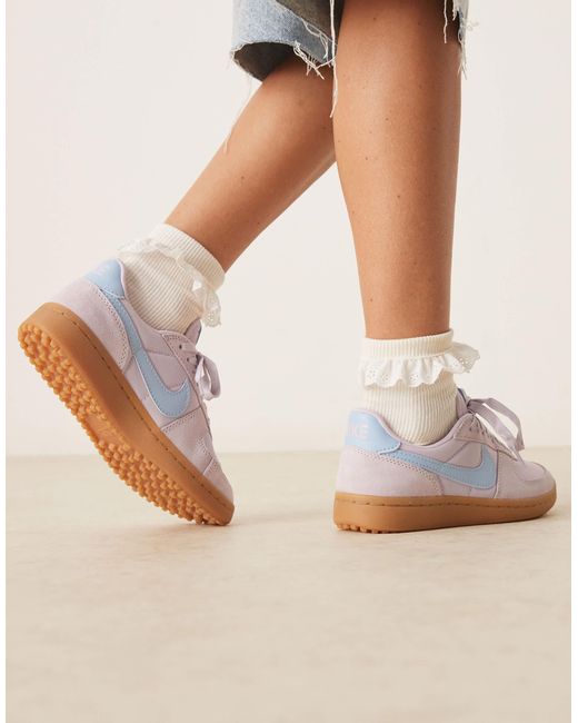 Field general - baskets en daim - et bleu clair Nike en coloris Natural