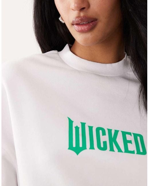 ASOS Gray Relaxed Sweat With Wicked Print