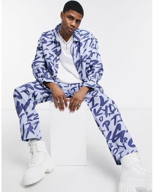 Co-ord Grafitti Printed Denim Jacket 