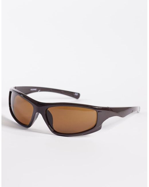 ASOS White Angled Sunglasses for men