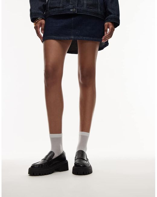 Mocasines Negros Con Suela Gruesa Cecil De TOPSHOP de color Brown