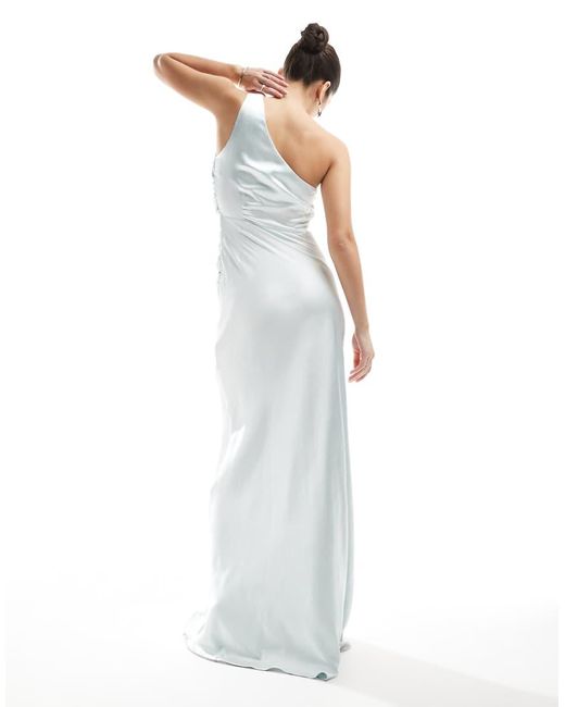 Vestito Lungo Monospalla Da Damigella di Six Stories in White