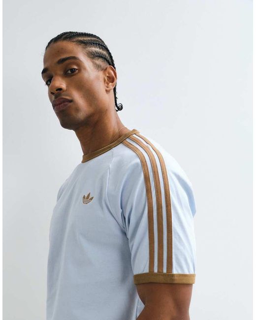 Adidas Originals White 3 Stripe T-shirt