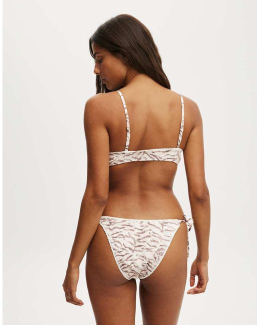 Cotton On Brown High Apex Bikini Top